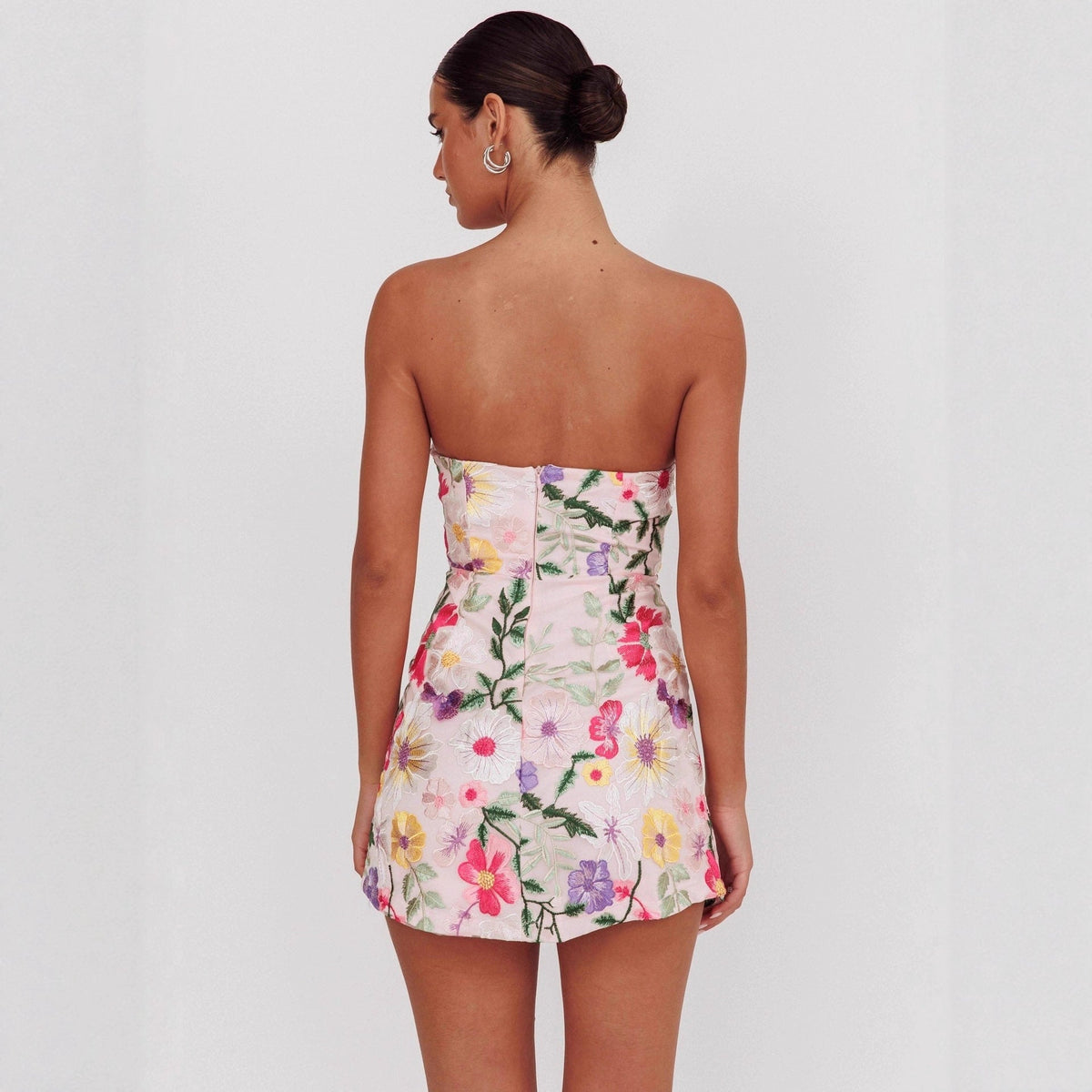 Dress Bodycon Strapless Sundress Niche Elegant Floral Skirt
