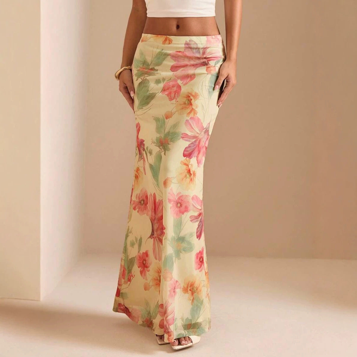 Floral Mermaid Dress Elegant And Sexy