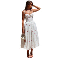White base with red print