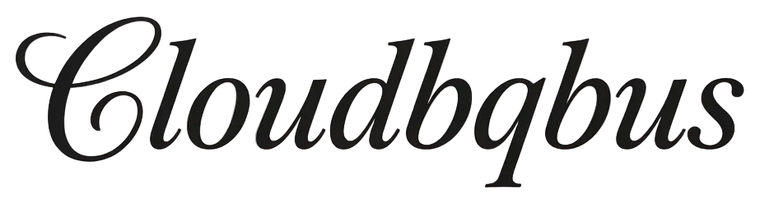 Cloudbqbus 黑色字体白底 Logo